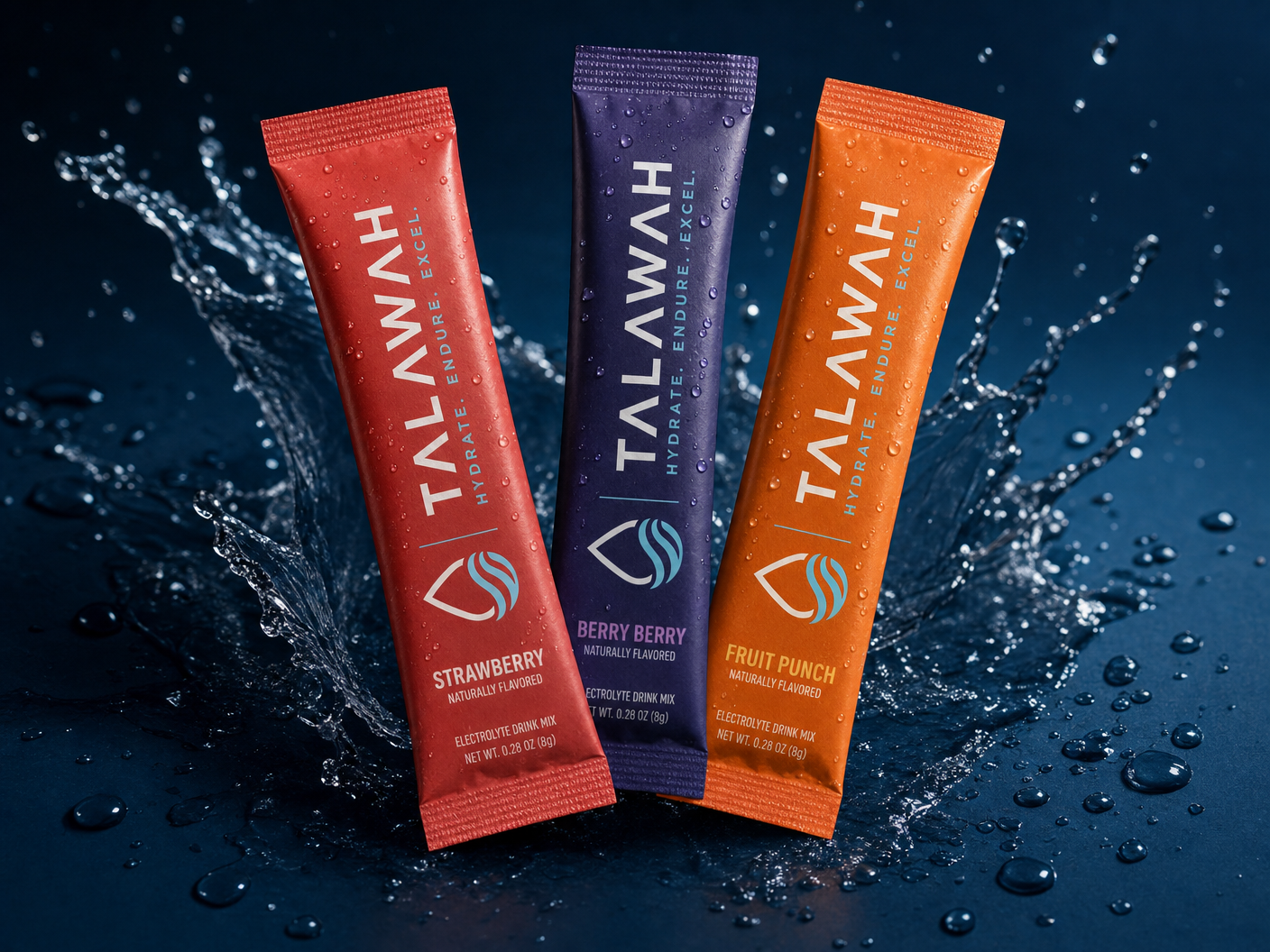 Talawah Berry Berry electrolyte stick pack